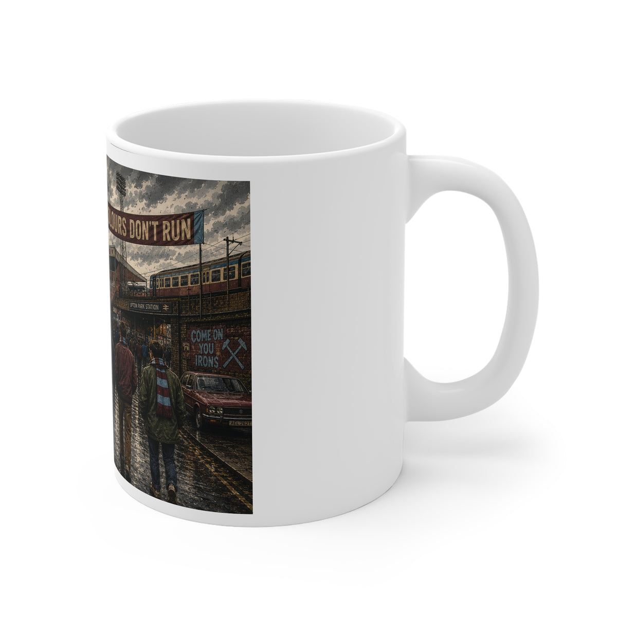 west ham mug side handle view