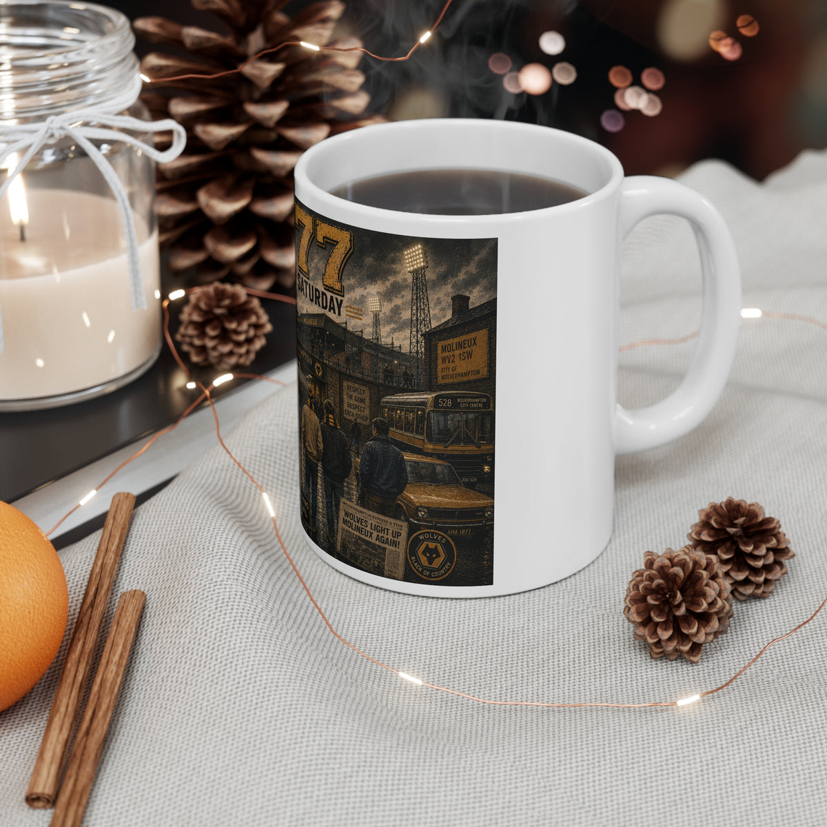 wolves mug christmas